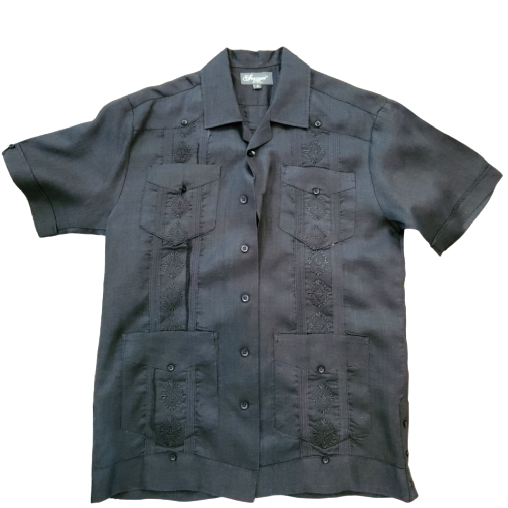 Black Guayabera Succeso UOMO By Phita